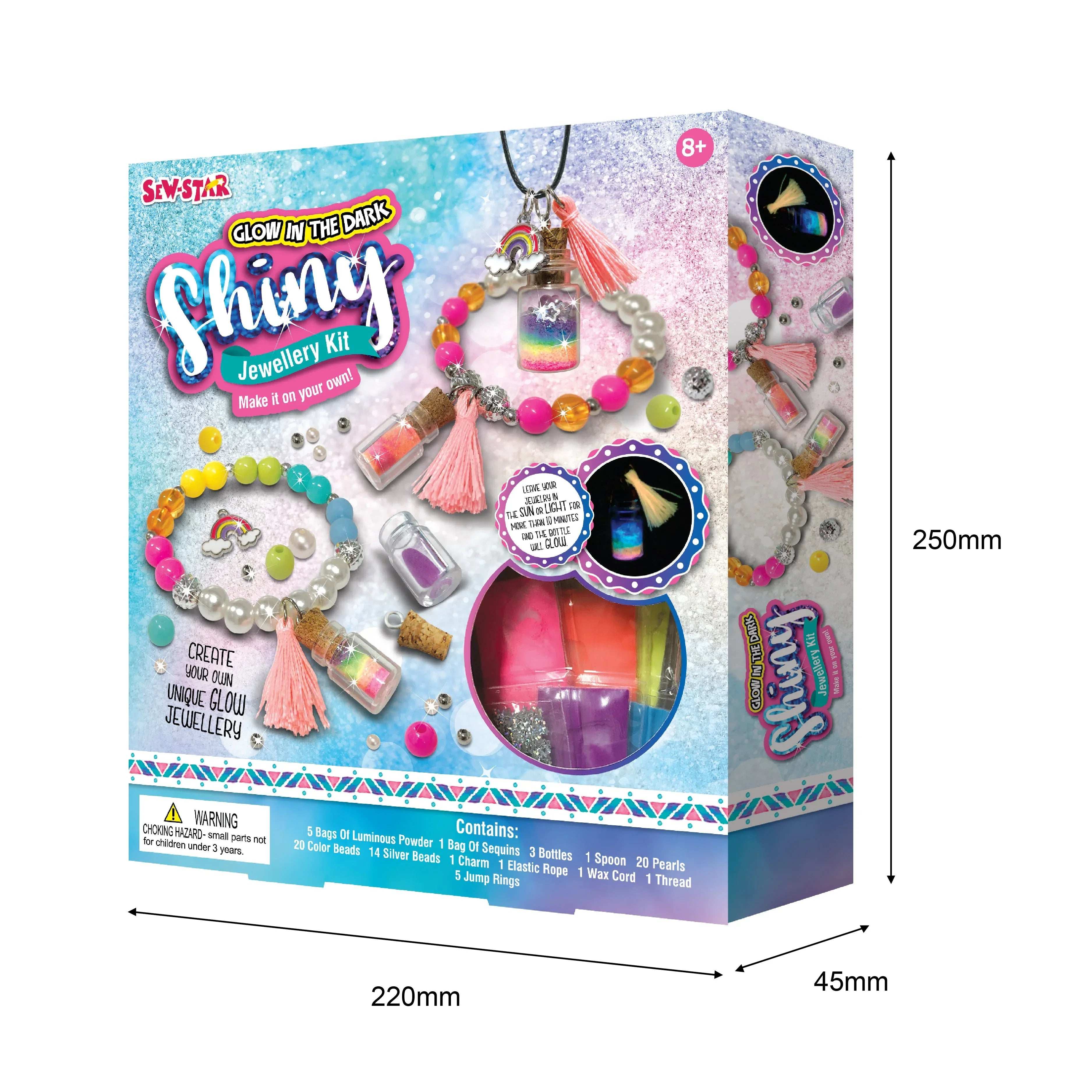 Shiny Jewellery Kit Glow in the Dark for kids in Kuwait